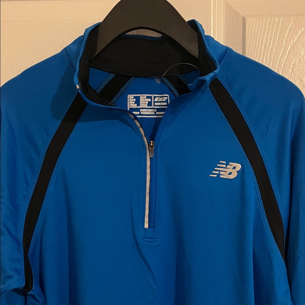 New Balance Men's Performance Blue Jacket Athletic Sporty Blokecore Fitness - Picture 5 of 8